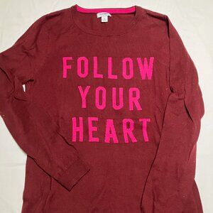 Follow Your Heart sweater